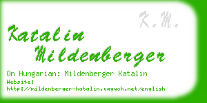 katalin mildenberger business card